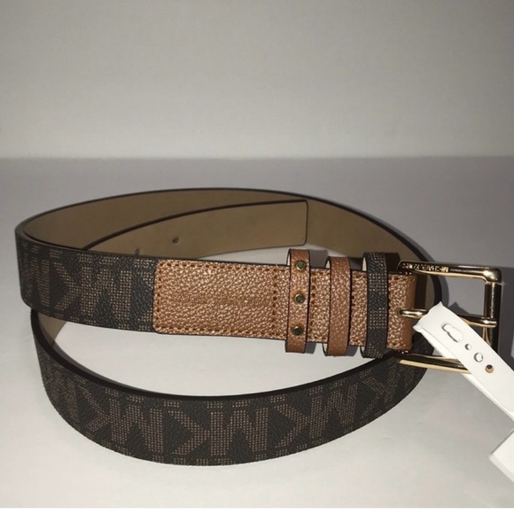 Michael Kors Belt Brown Signature MK Logo. Size Medium. NWT - Picture 2 of 13